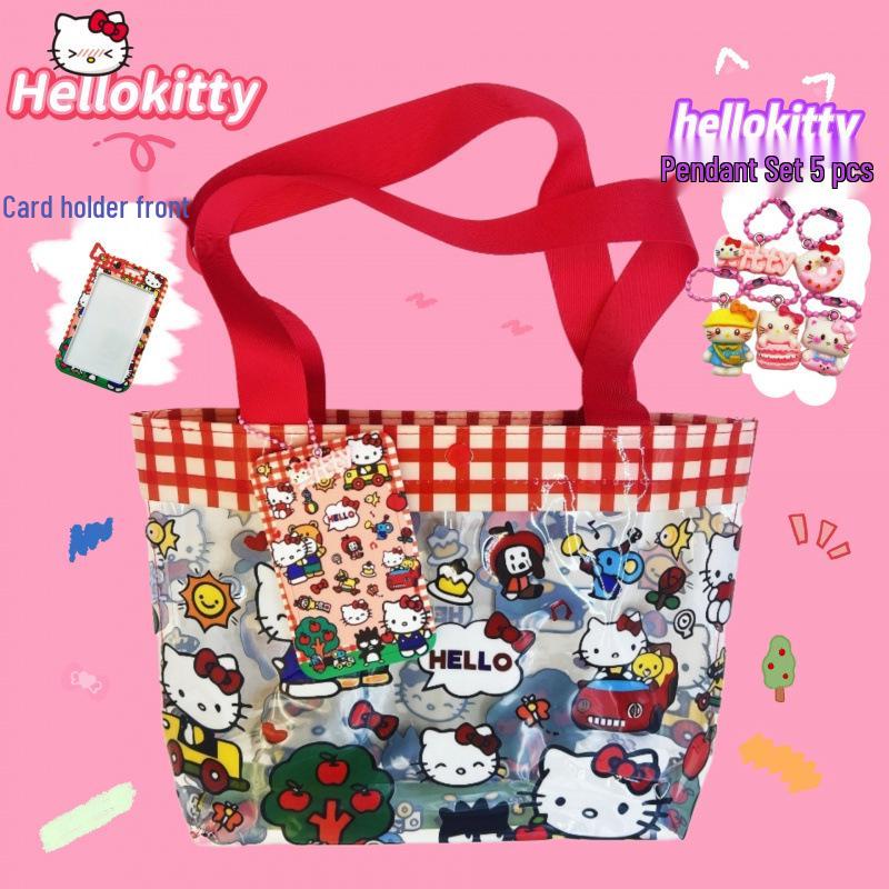 High-Value Cartoon Bear Souvenir Handbag - Waterproof, Cute, and Spacious Shopping Bag