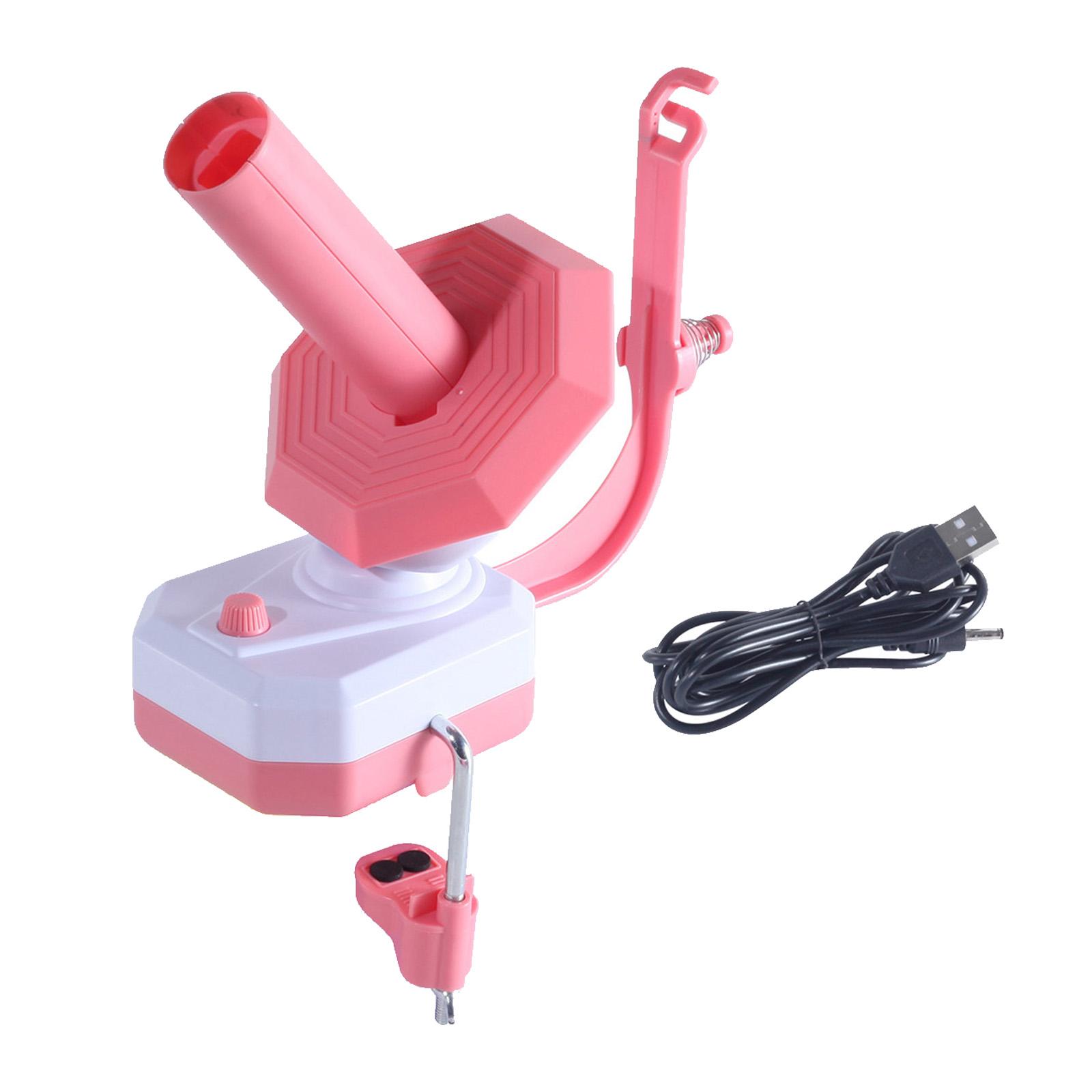 Electric Yarn Ball Winder Automatic Yarn Winder Efficiently Easy to Use Thread Winder for Crocheters Knitting Enthusiast розовый
