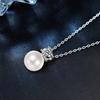 S925 Sterling Silver Pearl Moissanite Cross Chain Necklace Light Luxury Versatile Sophisticated Collarbone-Length Jewelry Circle