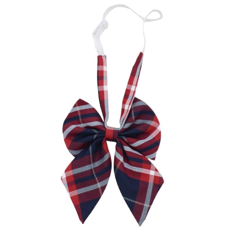 

Teen Girl Lattice Necktie Woman British Style Lattice Pattern Neckwear Detachable Collar Removable Ties Costume Necktie