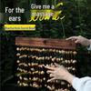 Wooden Fruit Shell Chacha Rattle Bell Wind Chime with Extendable Sound Beam Stand
