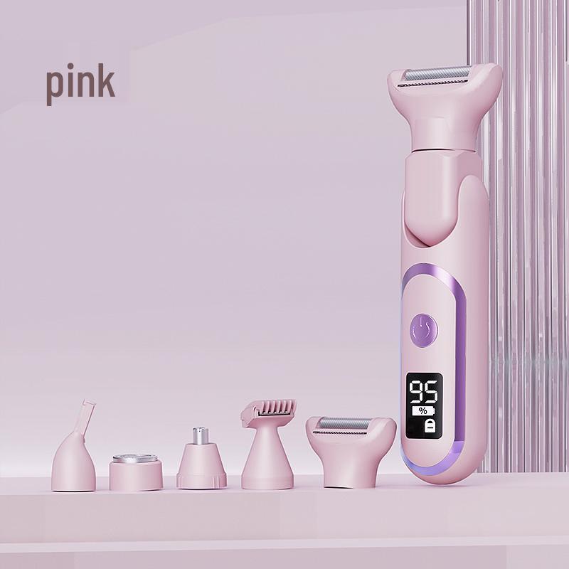 5-in-1 Rechargeable Women's Electric Shaver: Full Body and Pubic Hair Removal Device