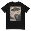 Lustiges Bigfoot Grafik-T-Shirt Alien UFO Vintage Beweisfoto T-Shirt