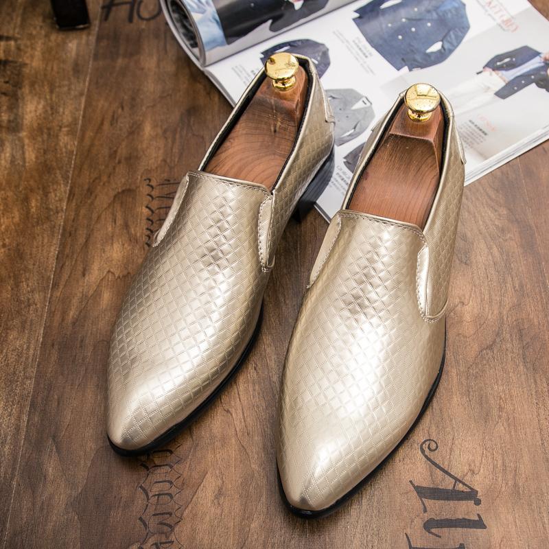 Business-Schuhe für Herren, Slip-On-Loafer im britischen Stil, lässige formelle Lederschuhe, Herrenschuhe, Yuppie-Brogue-Schuhe, männlich
