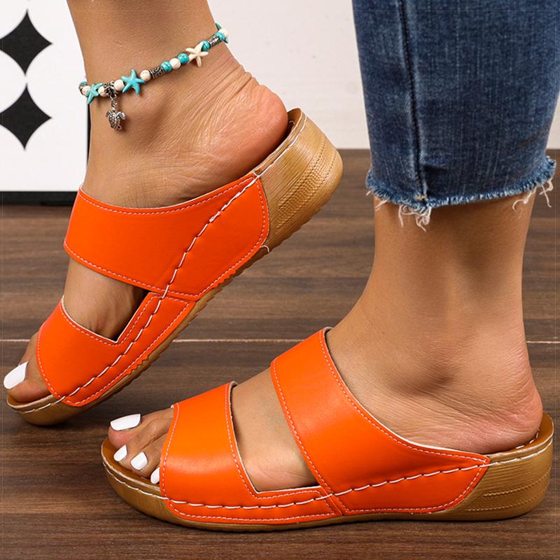 

Женские сандалии Повседневные летние сандалии на каблуках Женские сандалии на низкой платформе Тапочки для дома и улицы Летняя обувь на каблуке 36 оранжевый