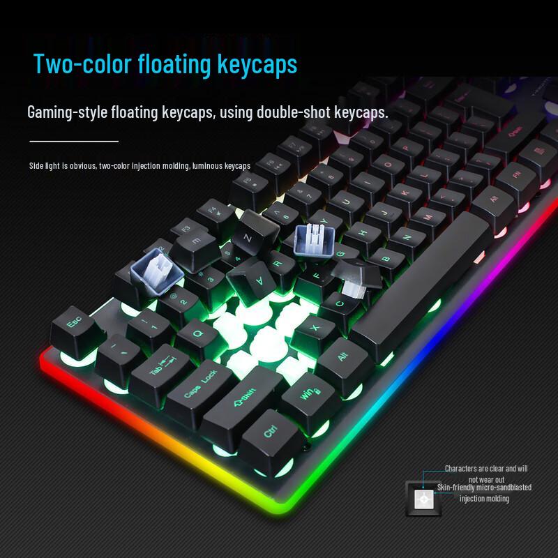 Y-FRUITFUL KM99 Wireless RGB Office Gaming Keyboard Mouse Combo