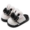 Winter New Bow Cotton Slippers Home Thick Bottom Non-slip Velvet Warm Plush Cotton Shoes