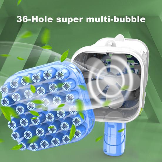 Mașină de producere a bulelor cu lumină, 36 de găuri, rezistentă la scurgeri, funcționată cu baterii, portabilă pentru copii, portabilă, automată, suflantă cu bule de jucărie pentru copii mici, băieți, fete, cadou