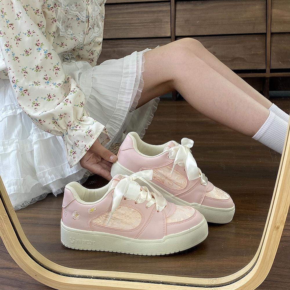 New Chinese board shoes women's original breathable and versatile platform white shoes