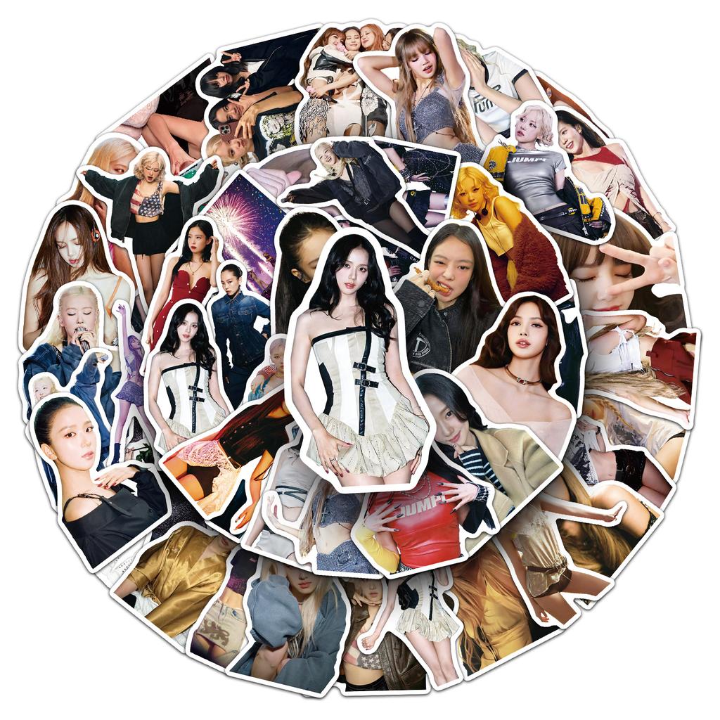 50 blackpink star peripheral creative pattern stickers beautify notebook earphones DIY decorative stickers