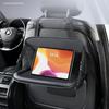 Car Seat Back Organizer PU Leather Auto Storage Bag with Foldable Table Tray Tablet Holder Tissue Box Car Interior Accessories