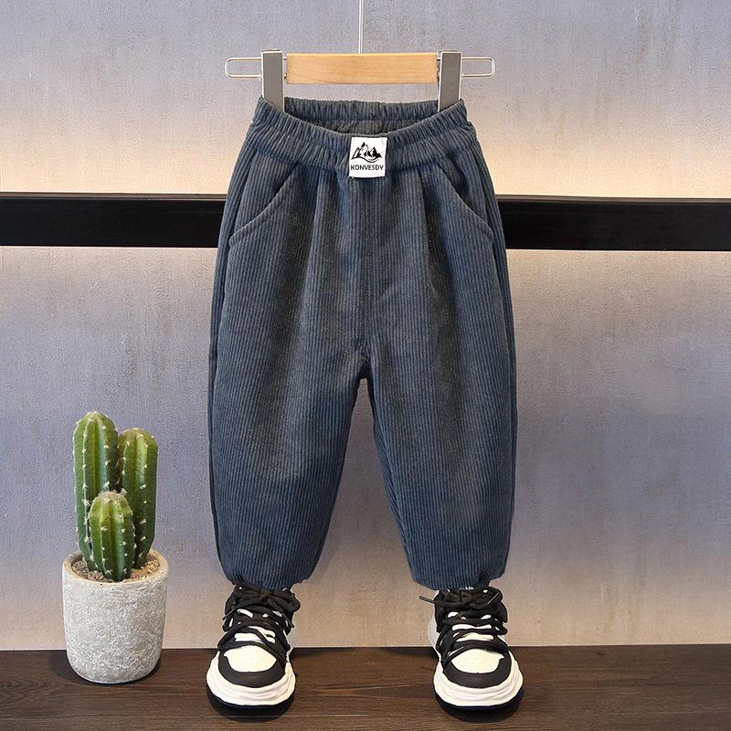 

Детские зимние брюки из вельвета и бархата - теплые брюки унисекс в корейском стиле 150cm