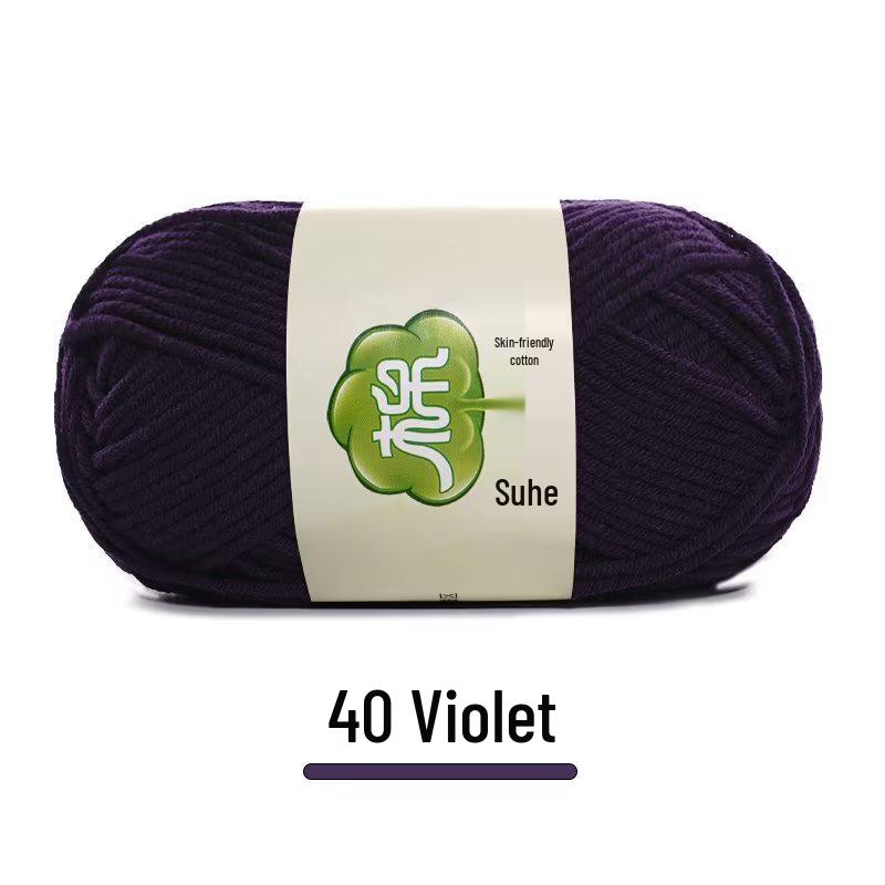 Suhe 5-Ply Combed Cotton Yarn for Children's Hand-Knitted Dolls & Blankets