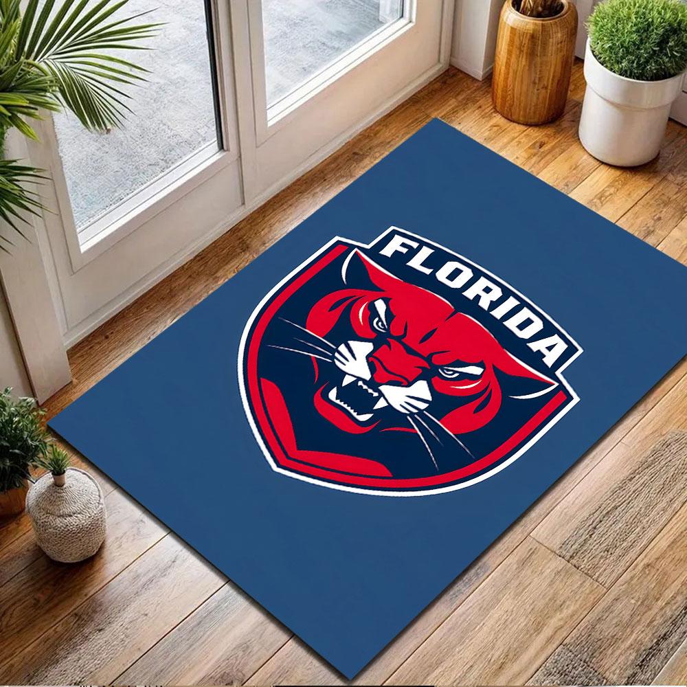 "Florida Panther Emblem" Patterned carpet, non slip mat suitable for living room and bedroom sofas