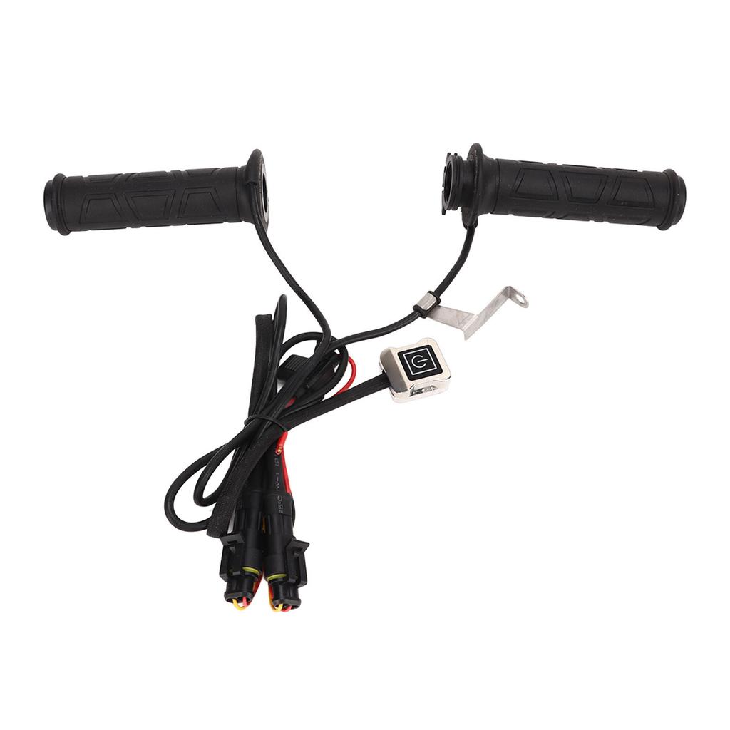 1 Pair Handlebar Heated Grip 3 Level Temperature Adjustment Electric Motorcycle Heated Handle with Aluminum Switch