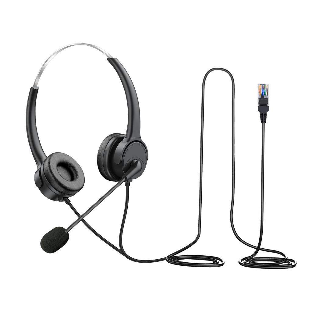 USB Wired Headset for Customer Service and Music - Compatible with Mobile Phones and Computers