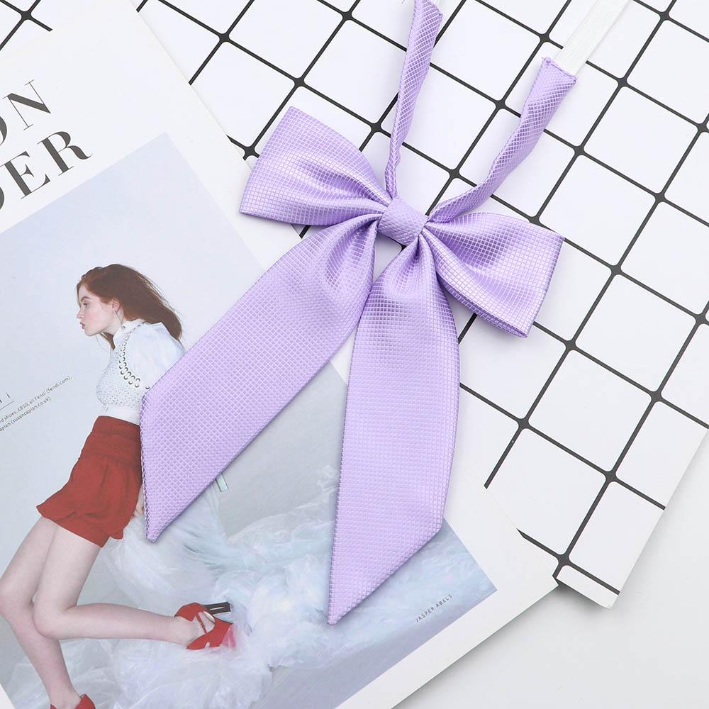 Solid Color Girl Ladies Bowtie Fine Grid Butterfly Classic Shirts Bow Tie For Wedding Party School Bowknot Chic Simple Accessory