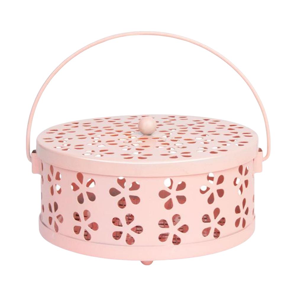 Iron Mosquito Coil Box Mosquito-repellent Household Decor Mosquito Cover Burner Incense Sandalw Q8Q9