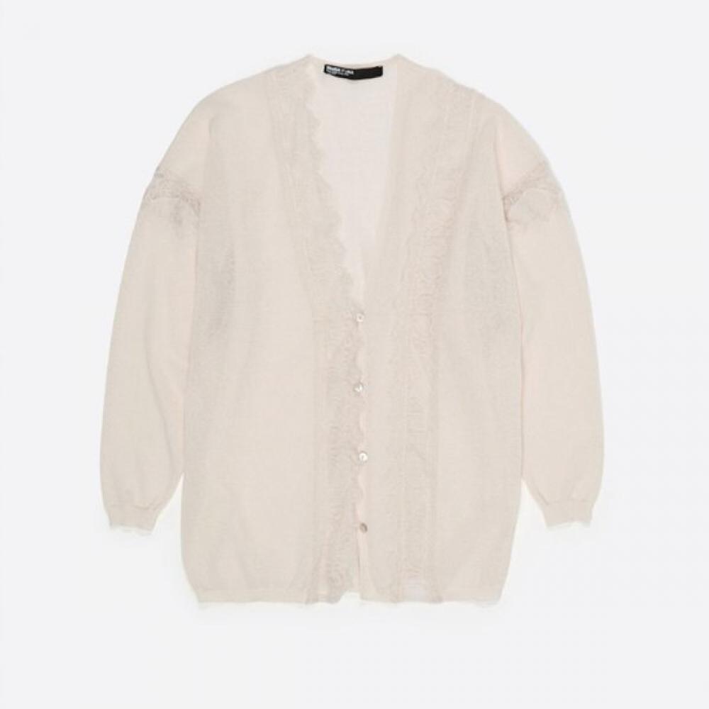 

Bimba Y Lola Long Cotton Linen Lace Cardigan Sand B265awg006beb Beige/XXS