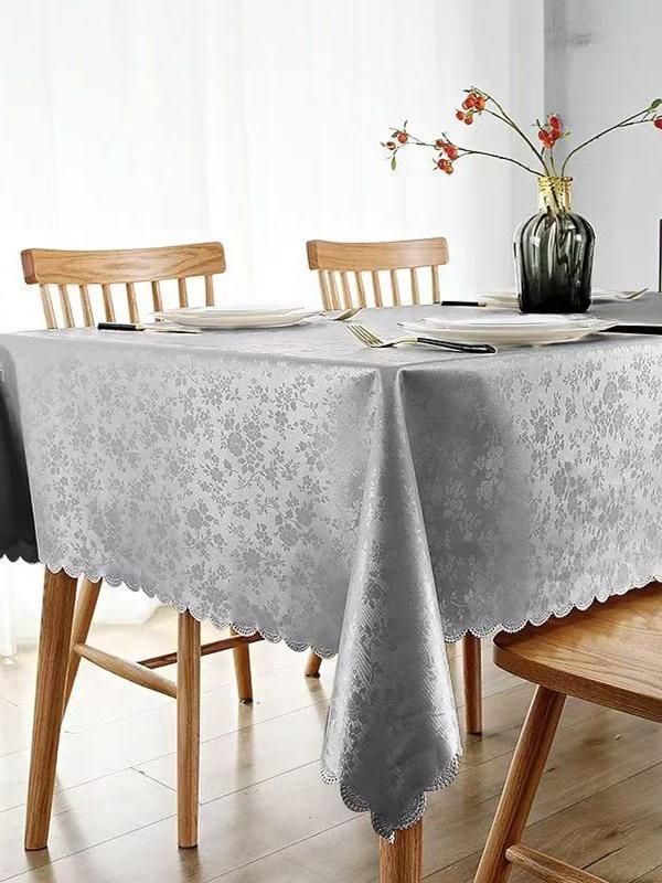 High end countryside style hotel wedding tablecloth Non washable household tables mat Printed design rectangular desk cover