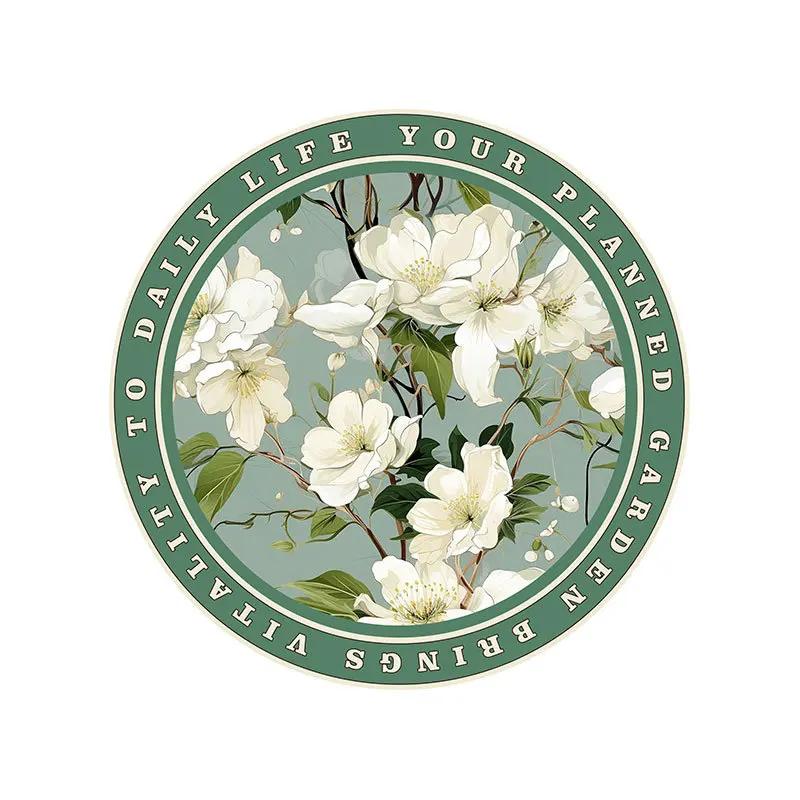 Elegant American Style Floral PU Leather Placemats Heat-Resistant Waterproof Durable Table Mats Dining Room Kitchen
