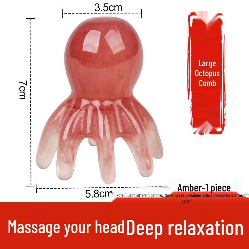 Octopus Scalp Massage Comb - Wide-Tooth Head Therapy Tool