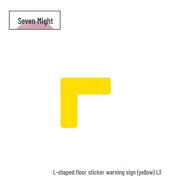 L-Shaped Frosted Floor Warning Sticker