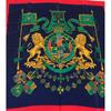 Used HERMES Carre 90 Scarf Crown Lion Beautiful Condition