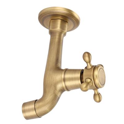 Vintage Solid Brass Single Handle Faucet – Cold Water Tap for Kitchen Sink, Toilet, Mop Pool, Wall-Mounted Basin