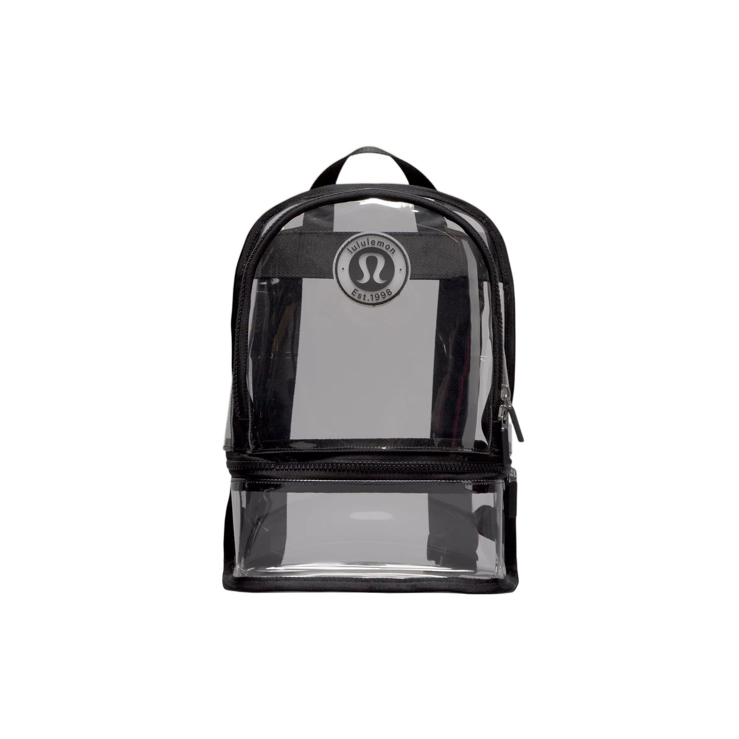 Lululemon Clear 10L Fashion Casual Transparent Backpack Unisex Backpack Black LU9BE2S-0001 Black
