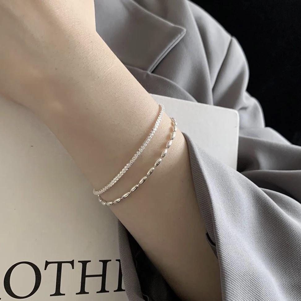 Double Layered Starry Sky Bracelet Ins Niche Design, Light Luxury and Exquisite Rice Grain Bracelet for Gifting To Girlfriends