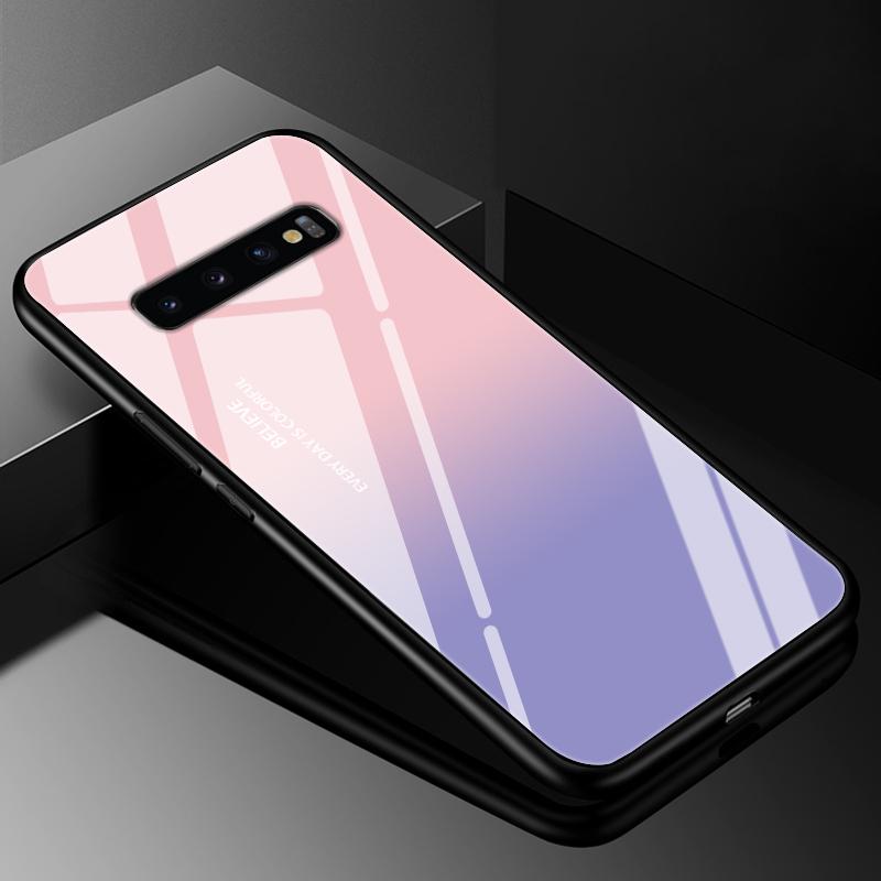 

Для Samsung S10 5G Чехол Крышка Чехлы из закаленного стекла для Samsung Galaxy S10e S10 S8 S9 Plus S20 FE Ultra S7 EDGE Жесткая задняя панель Бампер Samsung S10