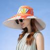 100% Cotton European and American Cross Border Women's New Double Sided Fisherman Hat Summer Enlarged Brim Sun Hat