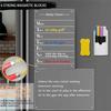BHBL 2 PCS Clear Acrylic Dry Erase Board for Fridge, 12X8Inch Magnetic Weekly Meal Planner, Kitchen Menu Planner Board