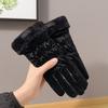 Winter Fashion Autumn Warm Gloves for Women Plus Fleece Thickened Winter Outdoor Riding Sports Windproof Waterproof Touch Screen
