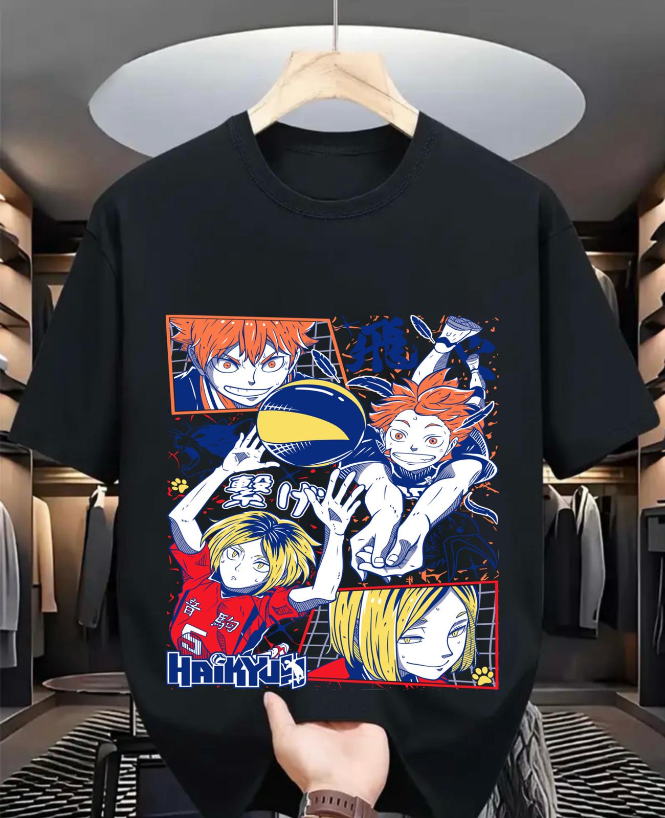 Хината Шоё Манга-полоса Haikyuu Haikyu Аниме Унисекс Футболка Футболка Мужские Женские Футболки Верхняя Футболка ВСЕ РАЗМЕРЫ 2XL