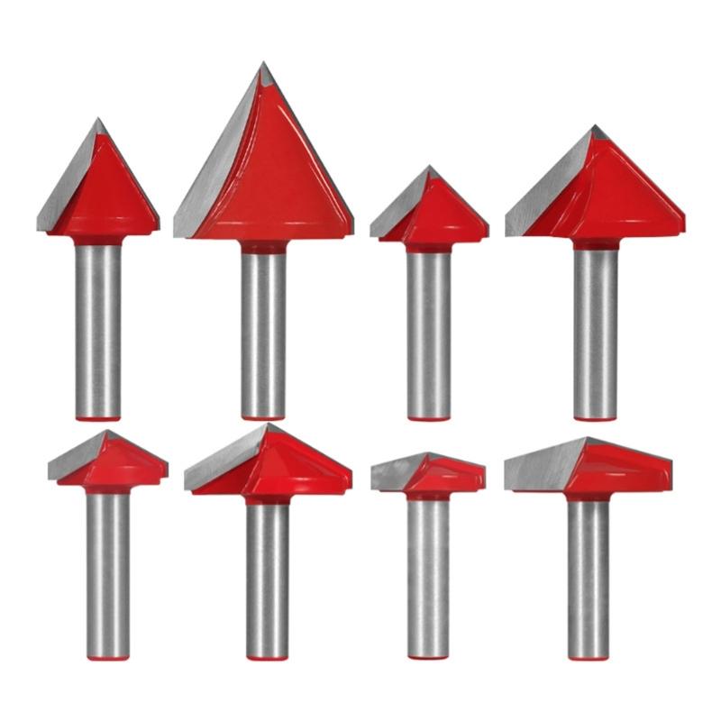 Accuracy Ground Carbides 3D Carving Bit V Shape D Shape Wood Sculpting Tool For Wood Plastic Material Removal