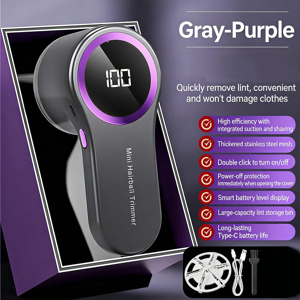 Portable Electric Lint Remover with LED Display USB Multifunction Rechargeable Sweater Shaver with Smart Touch Screen