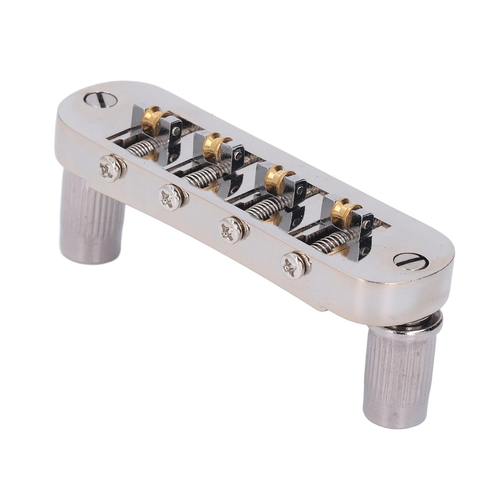 

Гитарный роликовый бридж из серебристого сплава, высокостабильный роликовый бридж для 4-струнных бас-гитар