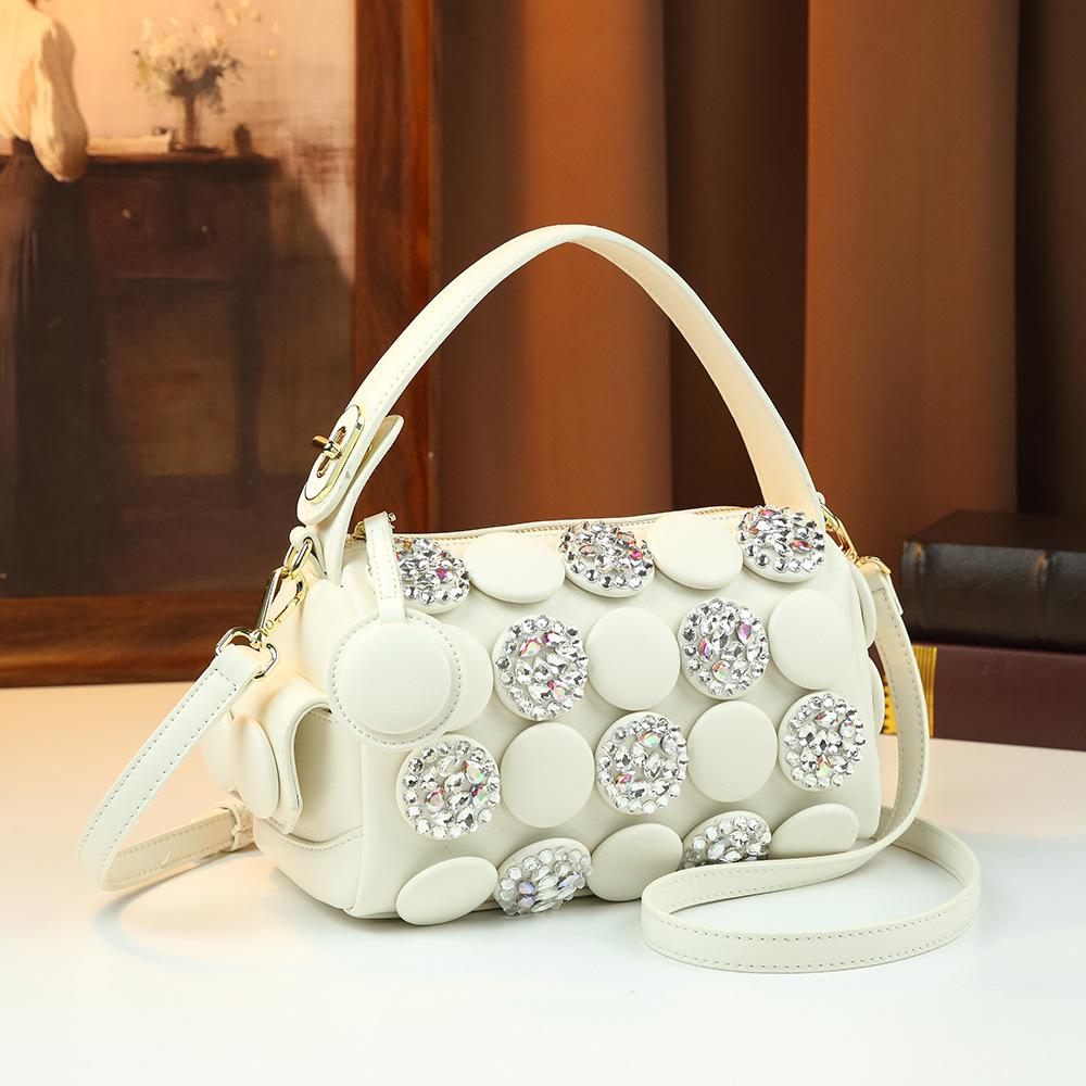 2026 Spring New Hot Diamond Cylinder Bucket Bag