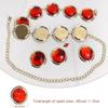Mirror Cosplay Stone Chain Fashion Jewel  Waist Chain Beautiful Red Gem Waist Belt  Jeans