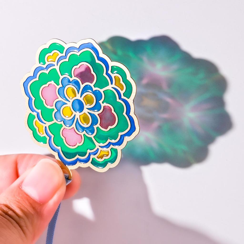 Retro Transparent Lacquer Flower Bookmark – Creative Gift for Students