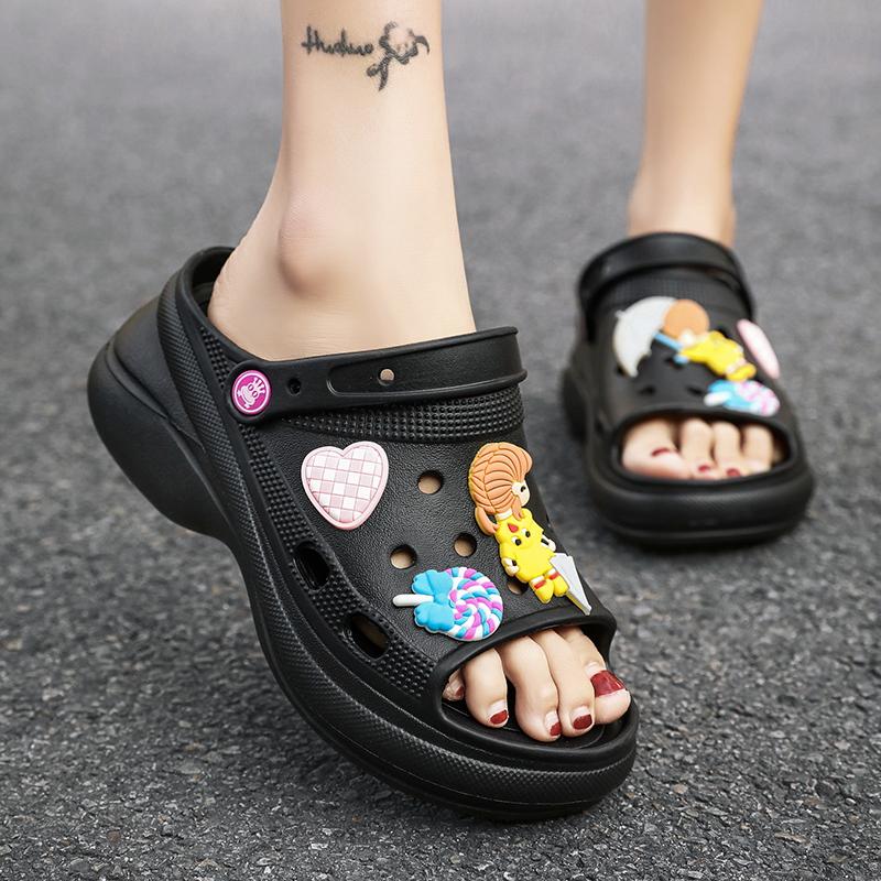 Women's Large Size Women's Sandals Shoes Increase Hole Shoes Summer Beach Sandals