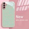 Sweet Green Pink Hearts Fashion Phone Cases Carcasa Glass Fundas for Samsung Galaxy S26 S25 S24 S23 S22 FE Ultra Plus Phone Case