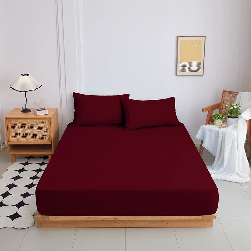 Napínací prostěradlo s gumičkou Jednobarevný chránič matrace pro jednolůžkové, dvoulůžkové a king postele 100% bavlna