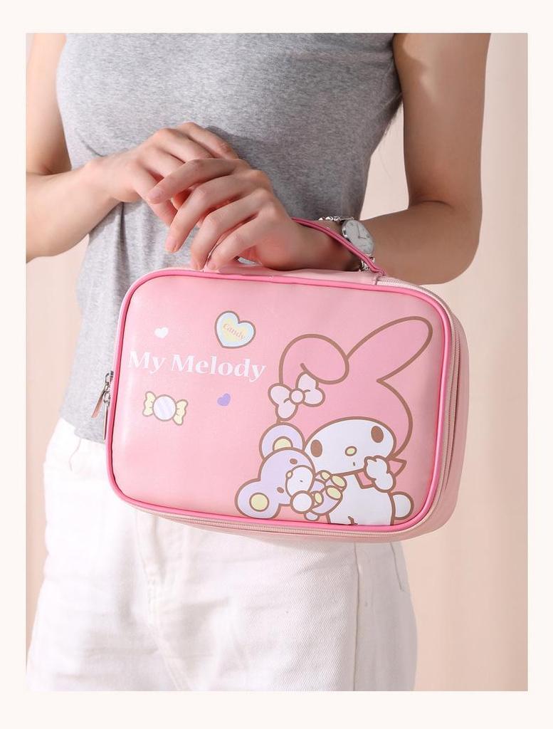 Sanrio Waterproof Cosmetic Bag - Large Capacity, Portable Travel Wash Bag