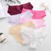 3PCS/SEt Womens Basic Low Waist Underwear Striped Cotton Bikini Panties Breathable Daily Wear Soft Comfort Multi Color Lingerie