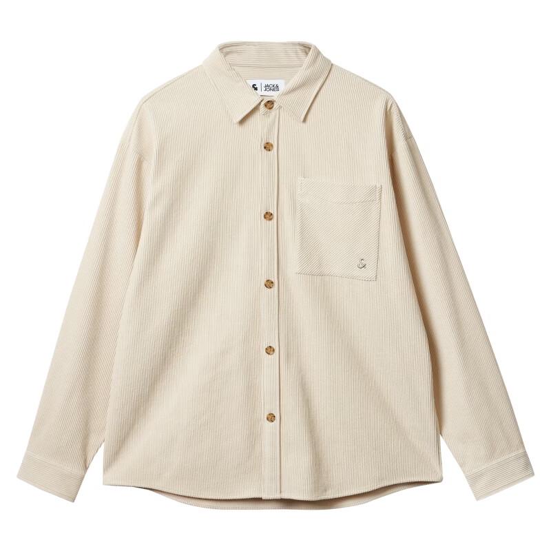 Jack & Jones Men's Loose Fit Cotton Long Sleeve Shirt