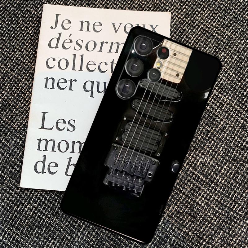 Guitar Violin Fiddle Music Case For Samsung Galaxy S21 S22 S23 S24 Ultra Note 20 Note 10 S8 S9 S10 Plus S20 FE Cover