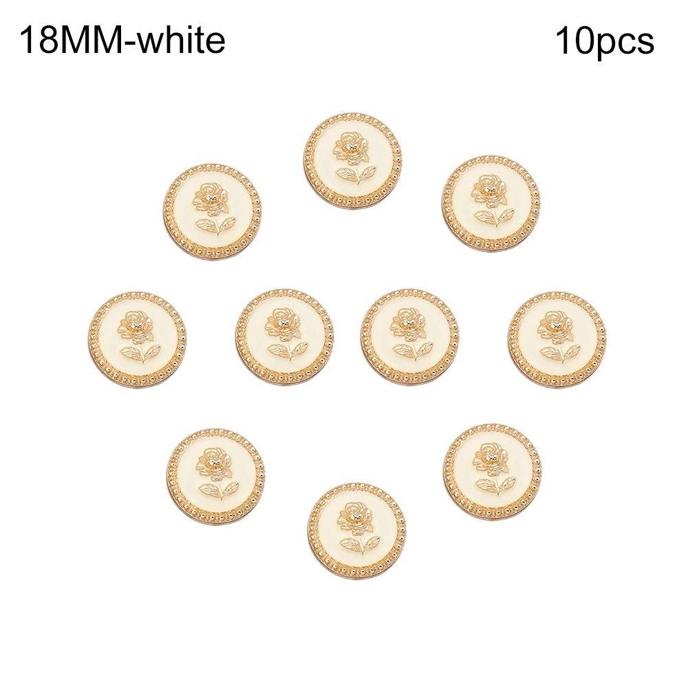 10Pcs Handmade DIY Needlework Shirt Buttons Metal Buttons Decoration Button Sewing Accessories